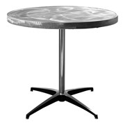 Round Swirl-Top Aluminum Café Table
